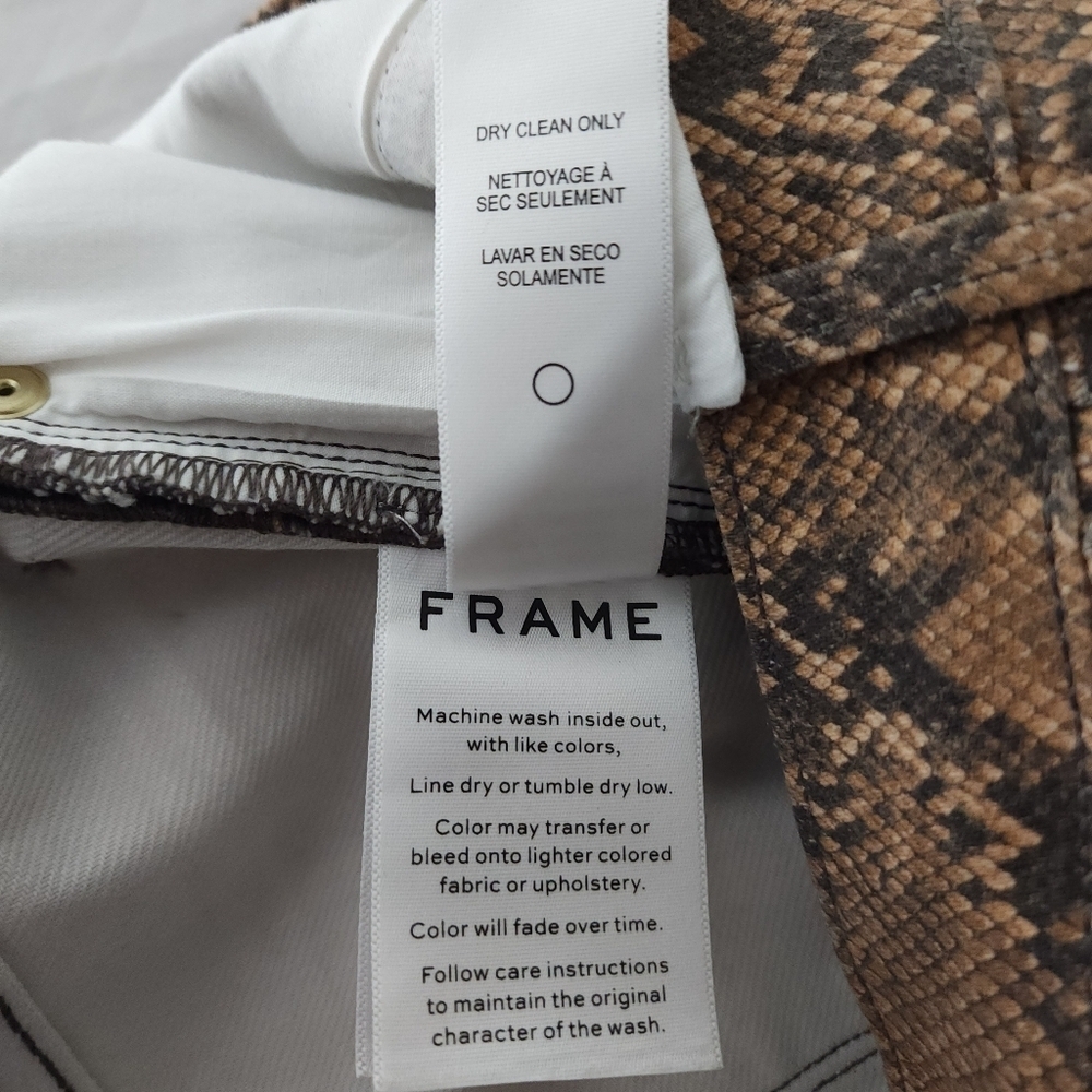Frame Le High Skinny Crop Coated‎ Python Jeans - Picture 9 of 12